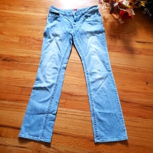 Sasson Jeans Women's sz 8 Light Blue Wash Boot Cut Jeans pockets vintage